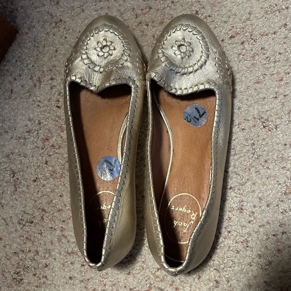 Gold Jack Rogers Women's Flats